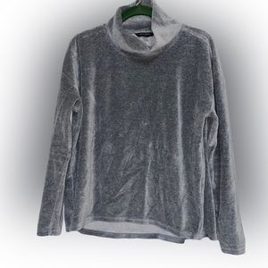 Banana Republic Mockneck Plush Grey Top